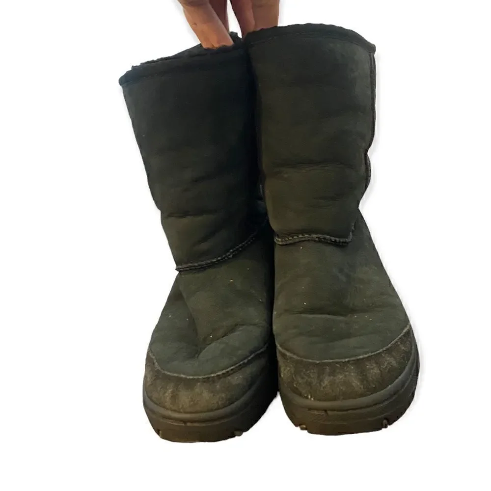 Ugg Ultimate Short Boots Black womens 7 shearling
